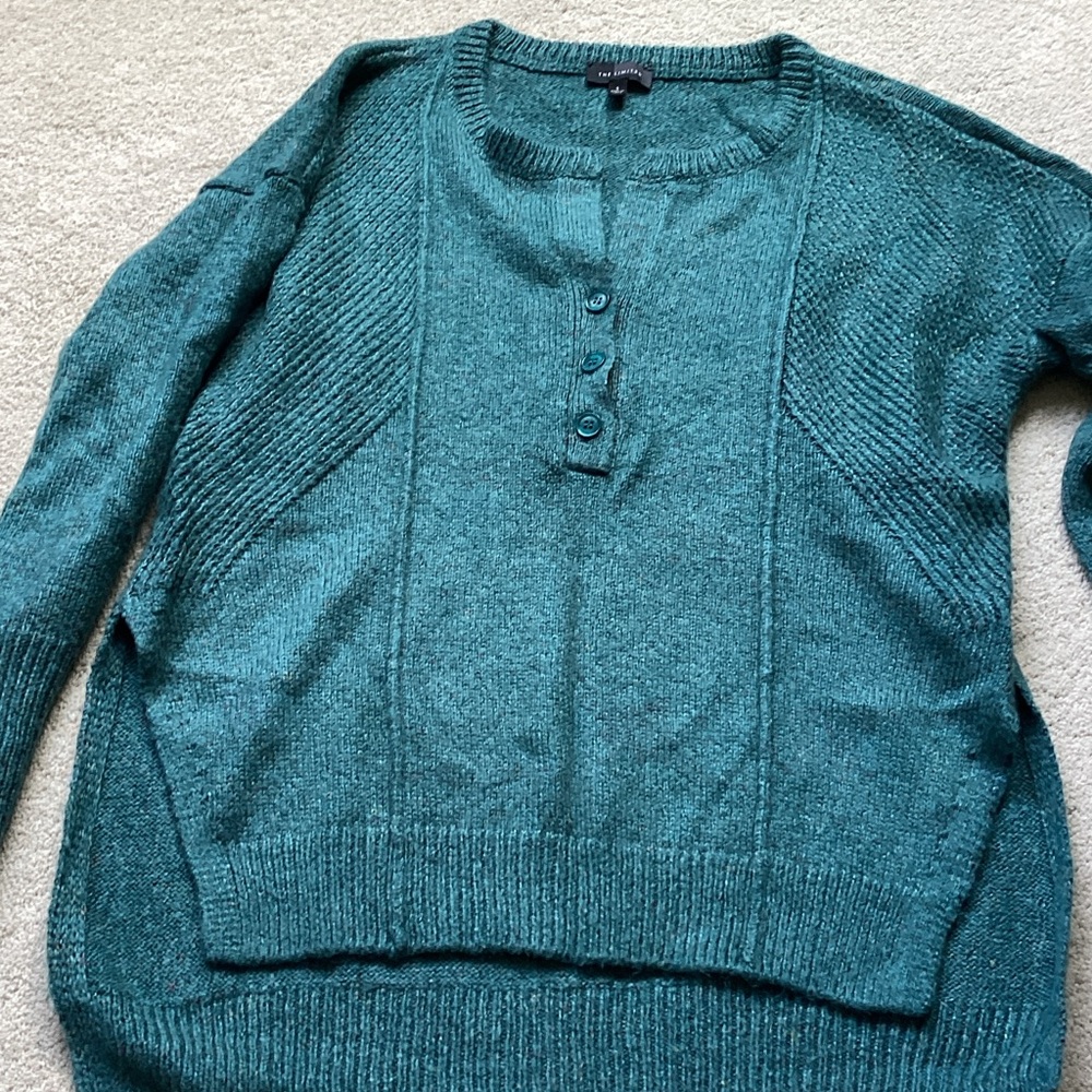 The Limited Teal Crew Neck Sweater
